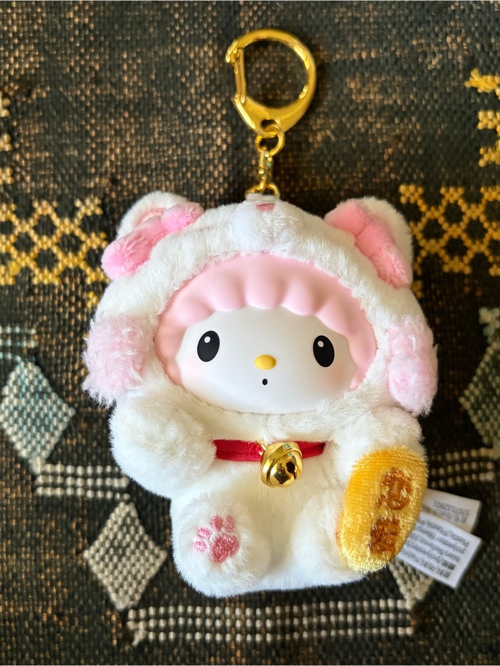 NWT Sanrio Lucky Cat Characters Plush Pendant in My Sweet Piano